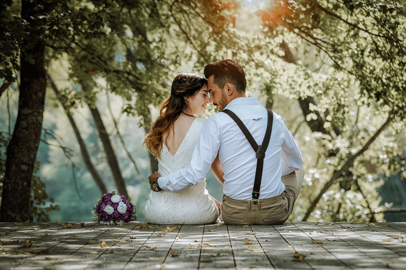 Wedding Couple Under the Stars